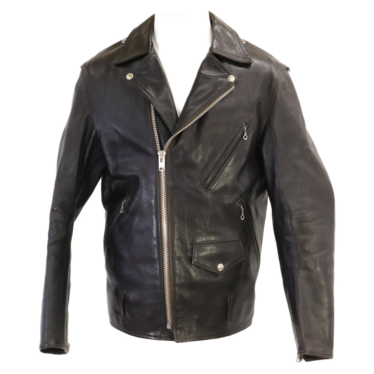 FINECREEKLEATHERS Leon Custom Horsehide Rider Jacket Size 44