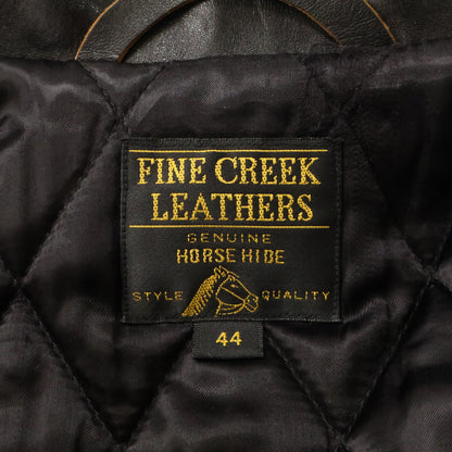 FINECREEKLEATHERS Leon Custom Horsehide Rider Jacket Size 44