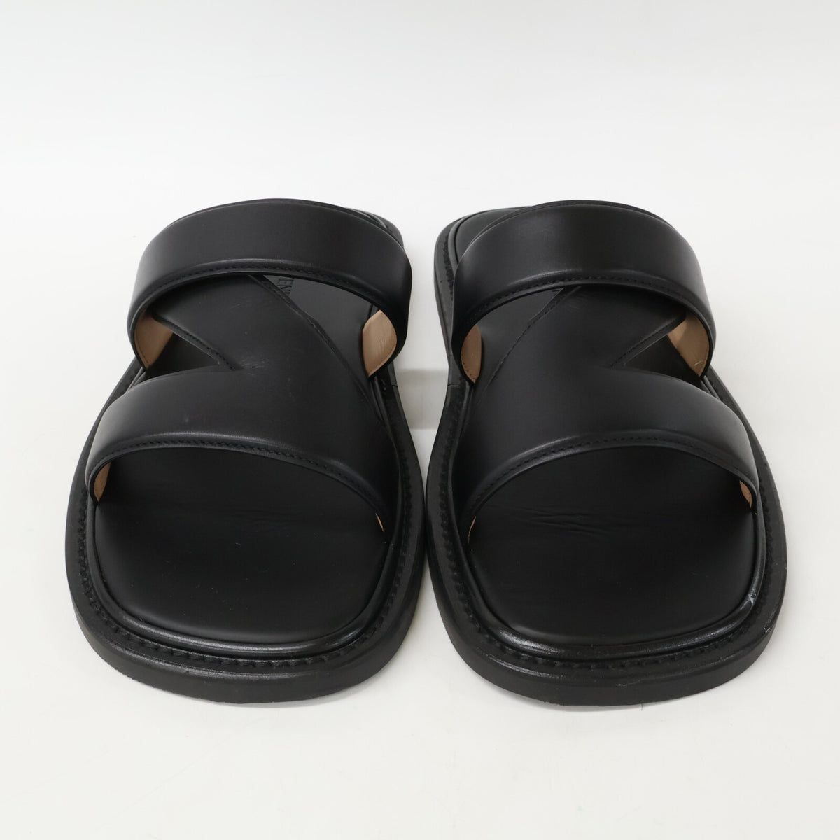 BOTTEGA VENETA Cross Band Leather Sandals Size EU 42