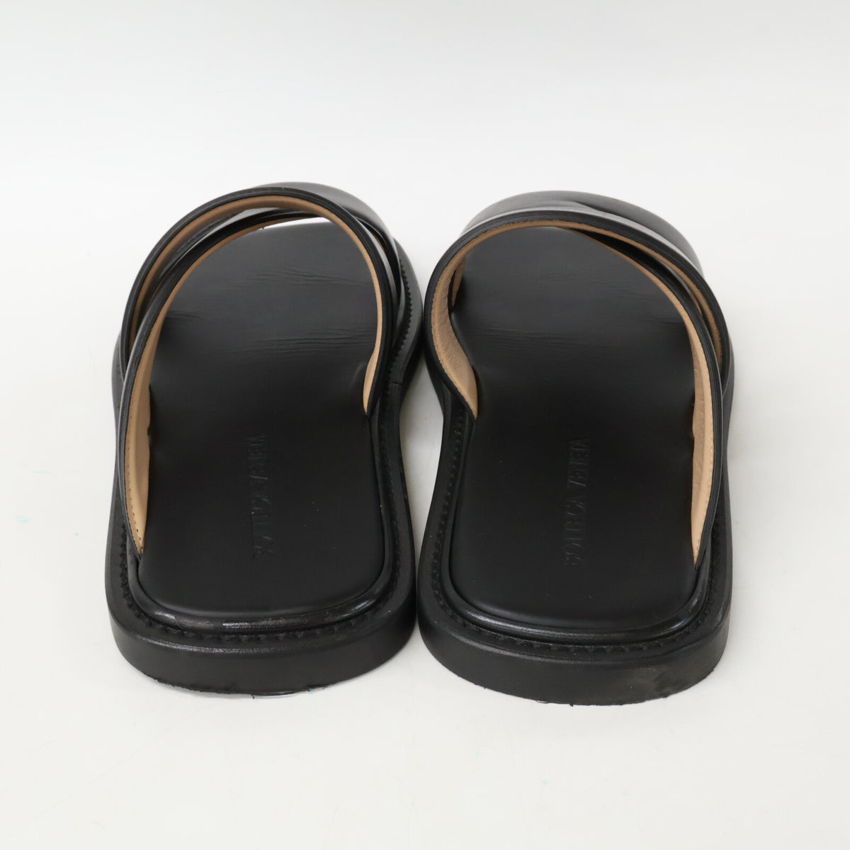 BOTTEGA VENETA Cross Band Leather Sandals Size EU 42
