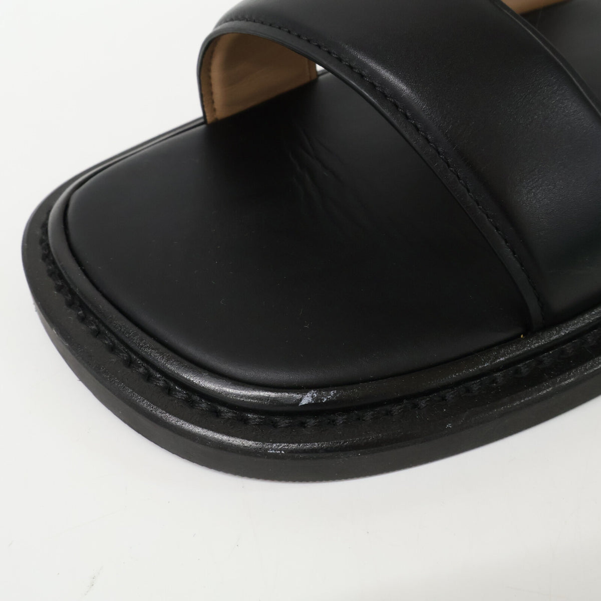 BOTTEGA VENETA Cross Band Leather Sandals Size EU 42
