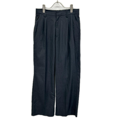 RETOUCH Two-Tuck Polyester Casual Pants Gray Size M