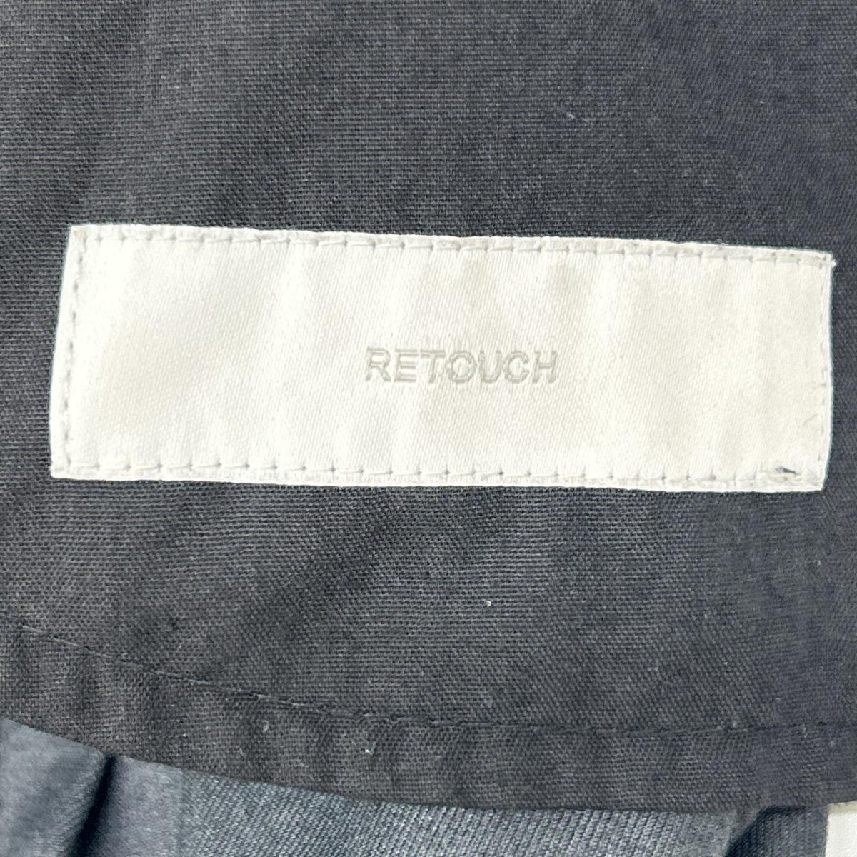 RETOUCH Two-Tuck Polyester Casual Pants Gray Size M