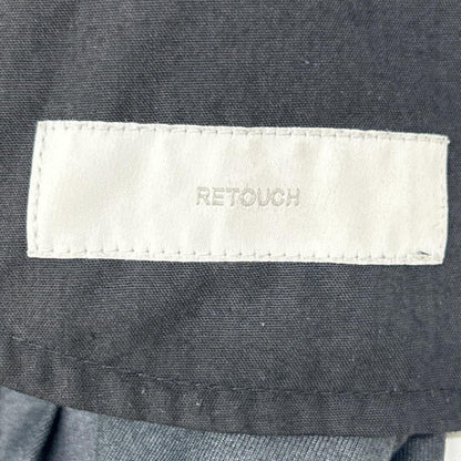 RETOUCH Two-Tuck Polyester Casual Pants Gray Size M