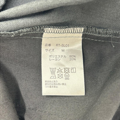 RETOUCH Two-Tuck Polyester Casual Pants Gray Size M