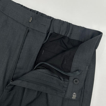 RETOUCH Two-Tuck Polyester Casual Pants Gray Size M