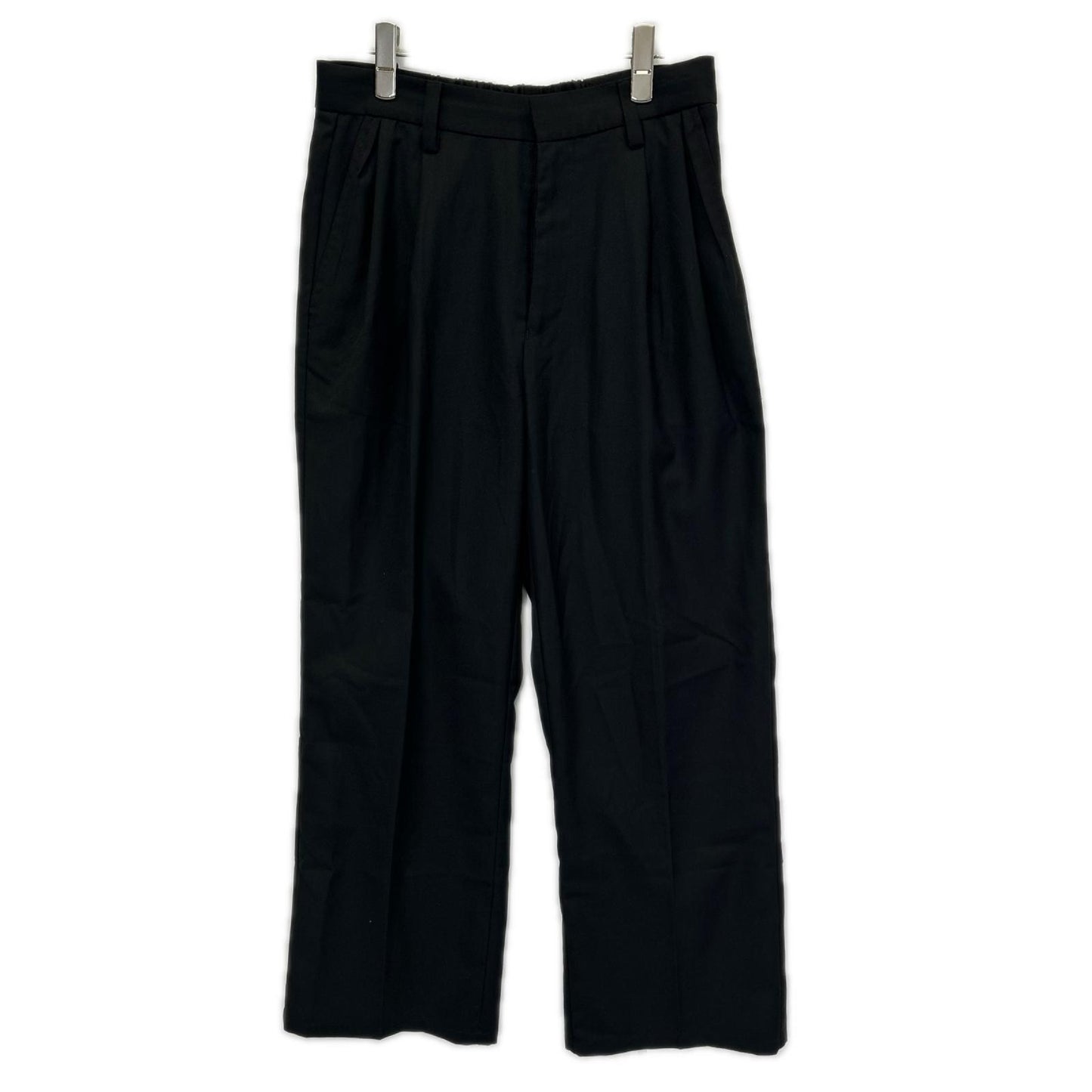 RETOUCH Black Two-Tuck Slacks Pants Size M