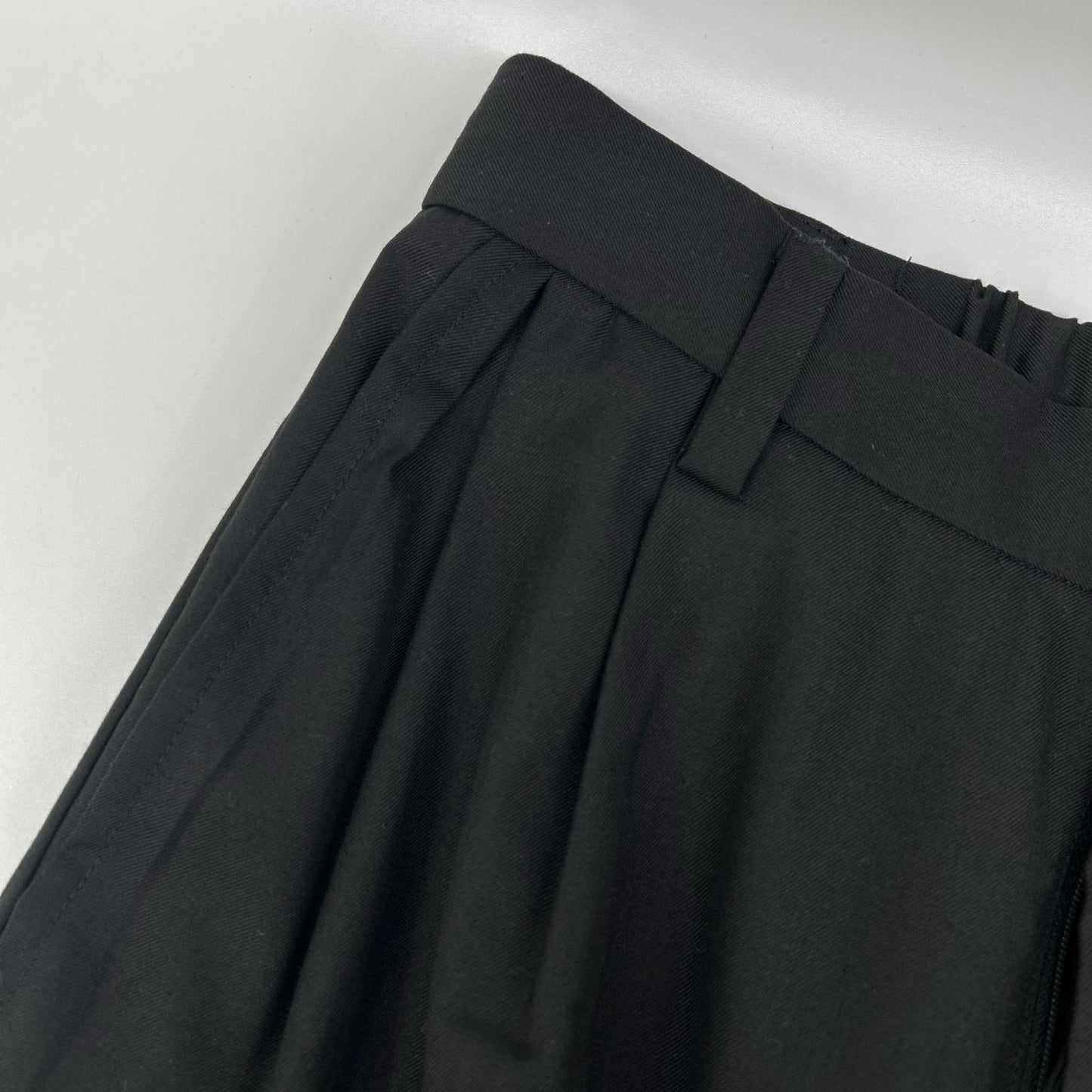 RETOUCH Black Two-Tuck Slacks Pants Size M