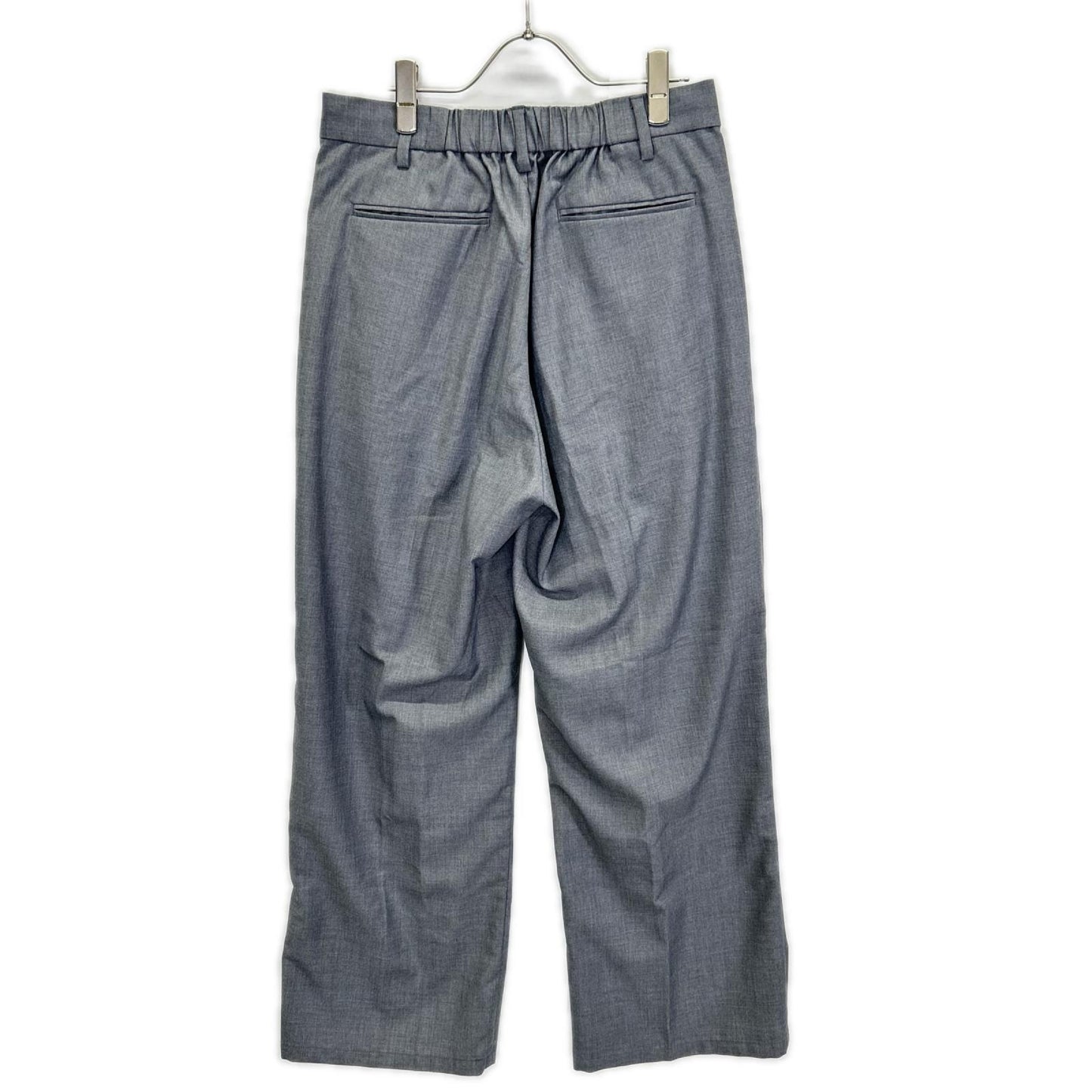 RETOUCH Light Gray Two-Tuck Polyester Slacks Size M