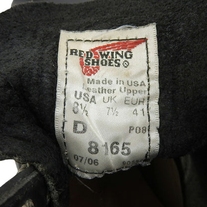 Red Wing 8165 Irish Setter Black Leather Boots Size 8 1/2D(US)