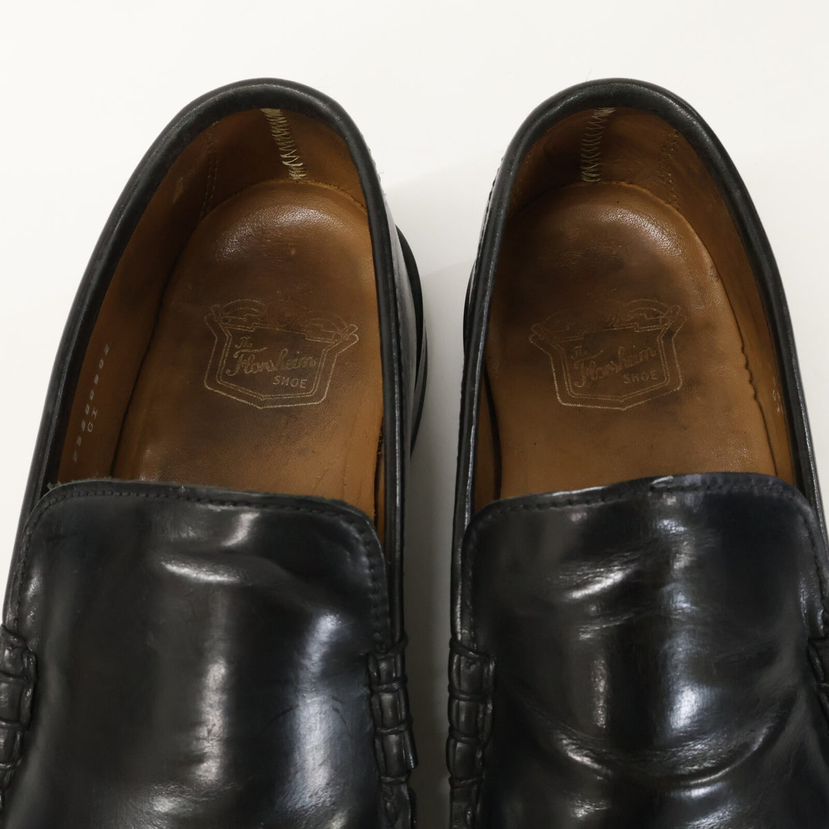 FLORSHEIM Cobra Vamp Leather Vibram Slip-Ons Black Size 7 1/2 D
