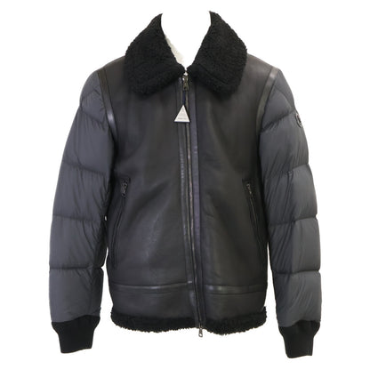 MONCLER ALAYTA Lambskin Nylon Down Jacket Black Size 3