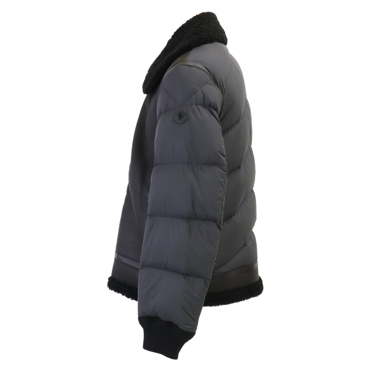 MONCLER ALAYTA Lambskin Nylon Down Jacket Black Size 3