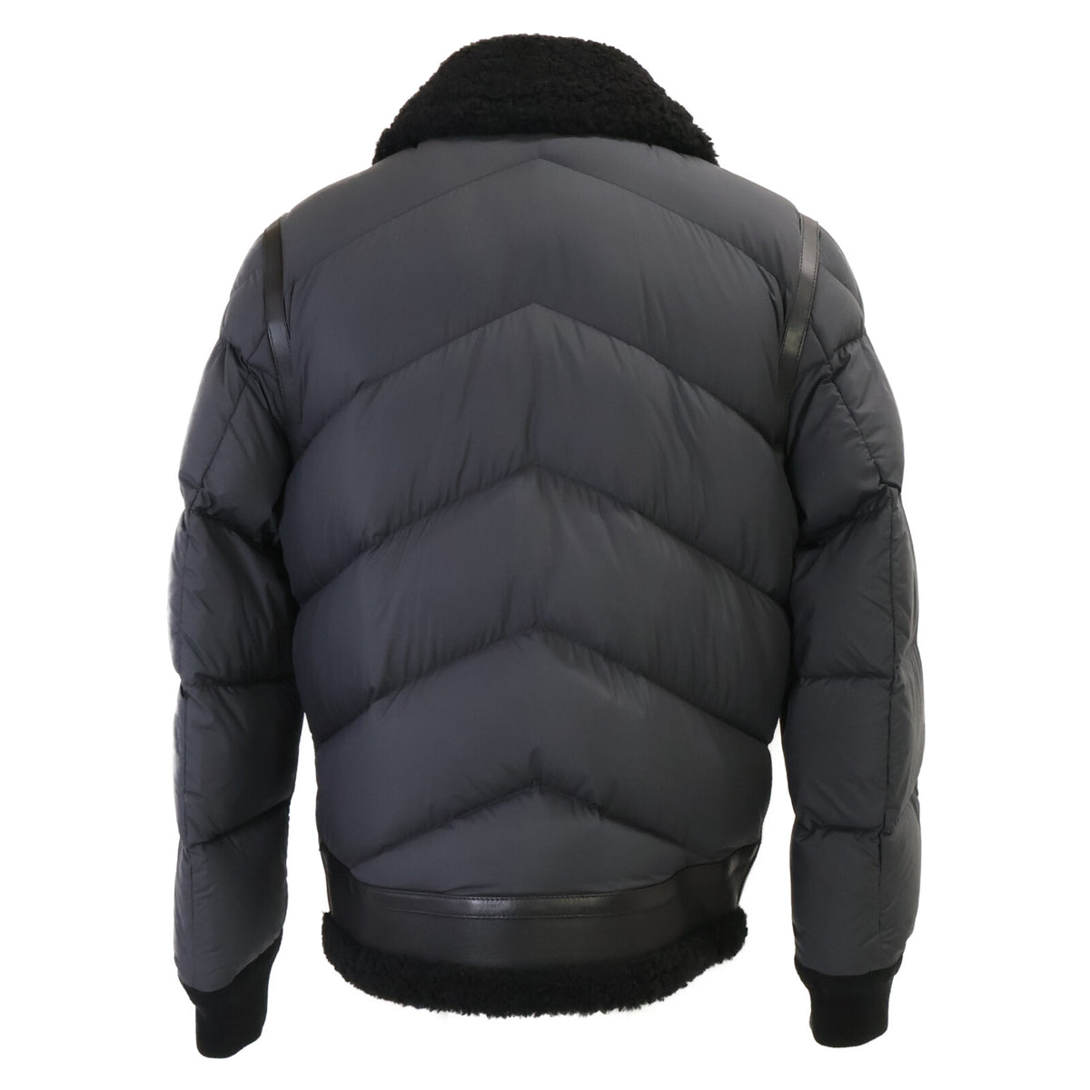 MONCLER ALAYTA Lambskin Nylon Down Jacket Black Size 3