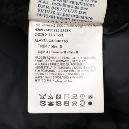 MONCLER ALAYTA Lambskin Nylon Down Jacket Black Size 3