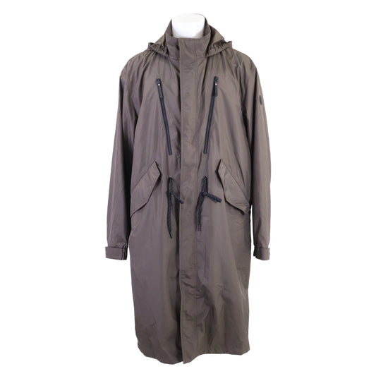 MONCLER ALISO Micro-Mesh Lined Nylon Coat Khaki Size 4
