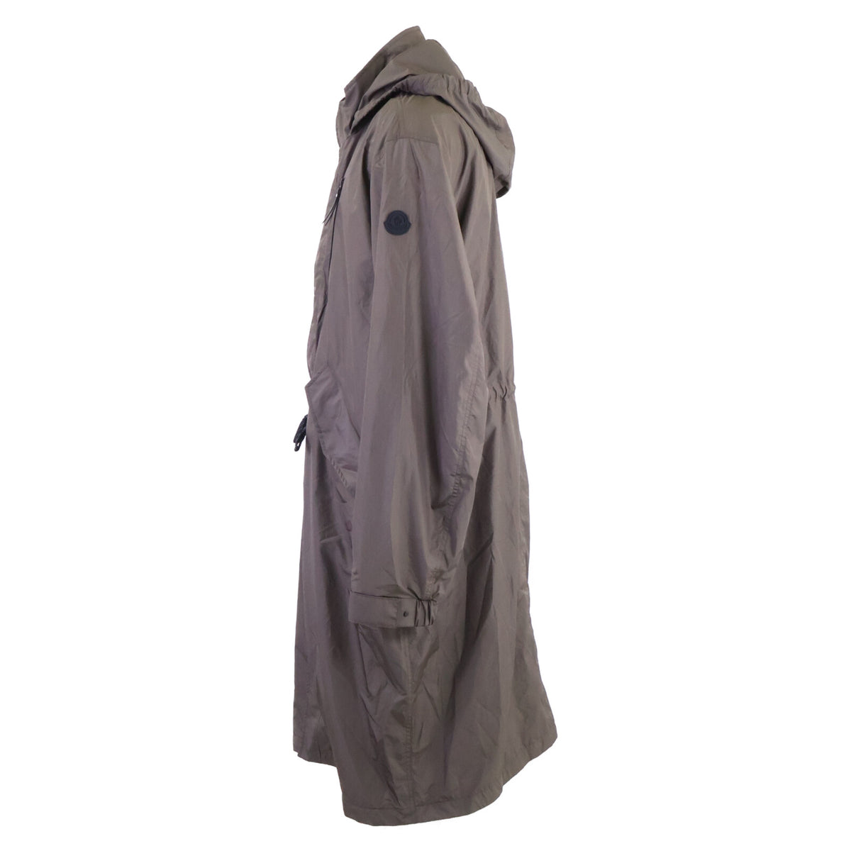 MONCLER ALISO Micro-Mesh Lined Nylon Coat Khaki Size 4