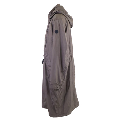 MONCLER ALISO Micro-Mesh Lined Nylon Coat Khaki Size 4