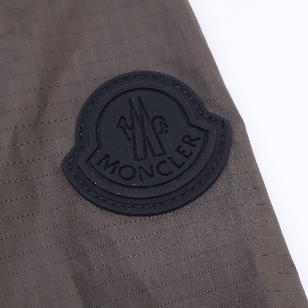 MONCLER ALISO Micro-Mesh Lined Nylon Coat Khaki Size 4