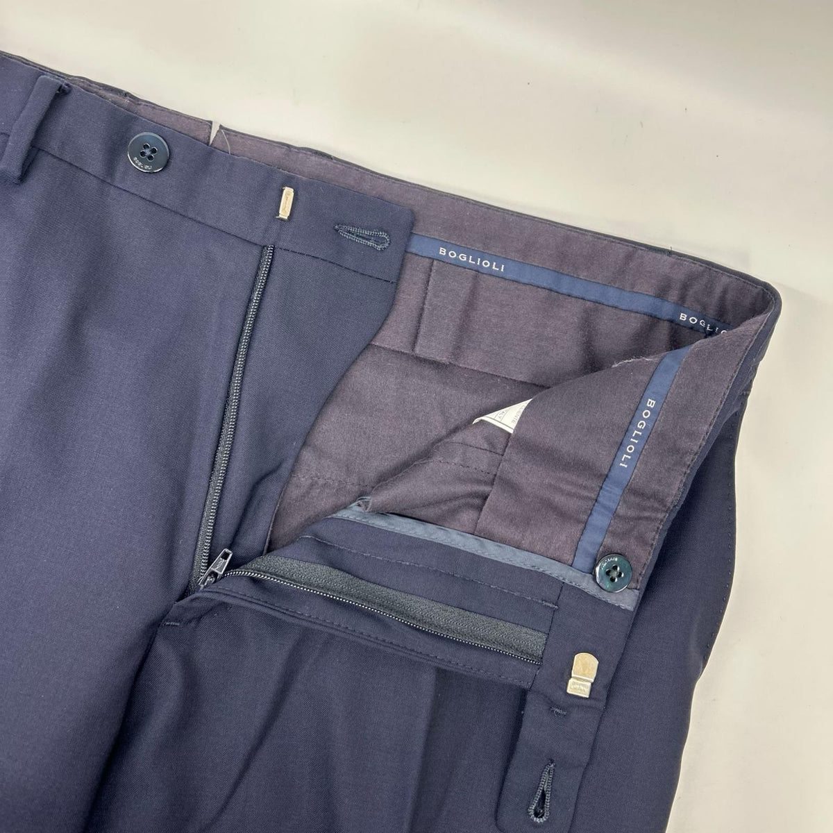 BOGLIOLI Navy Wool 3-Button Suit Jacket Size 48