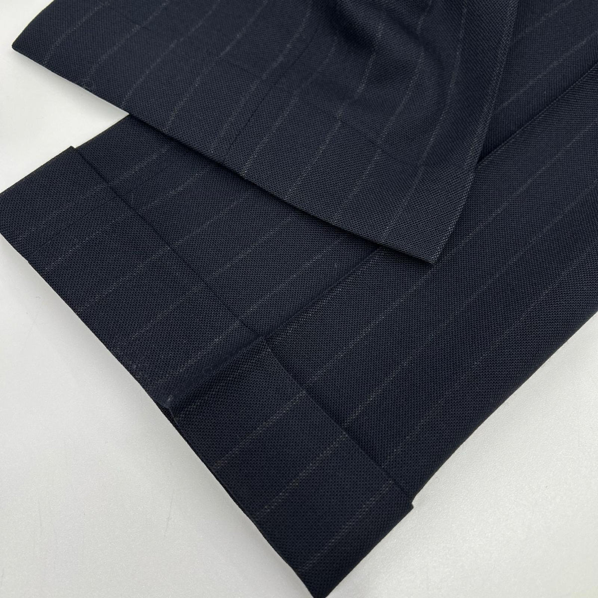RING JACKET Navy Striped Wool 3-Button Suit Jacket Size 48