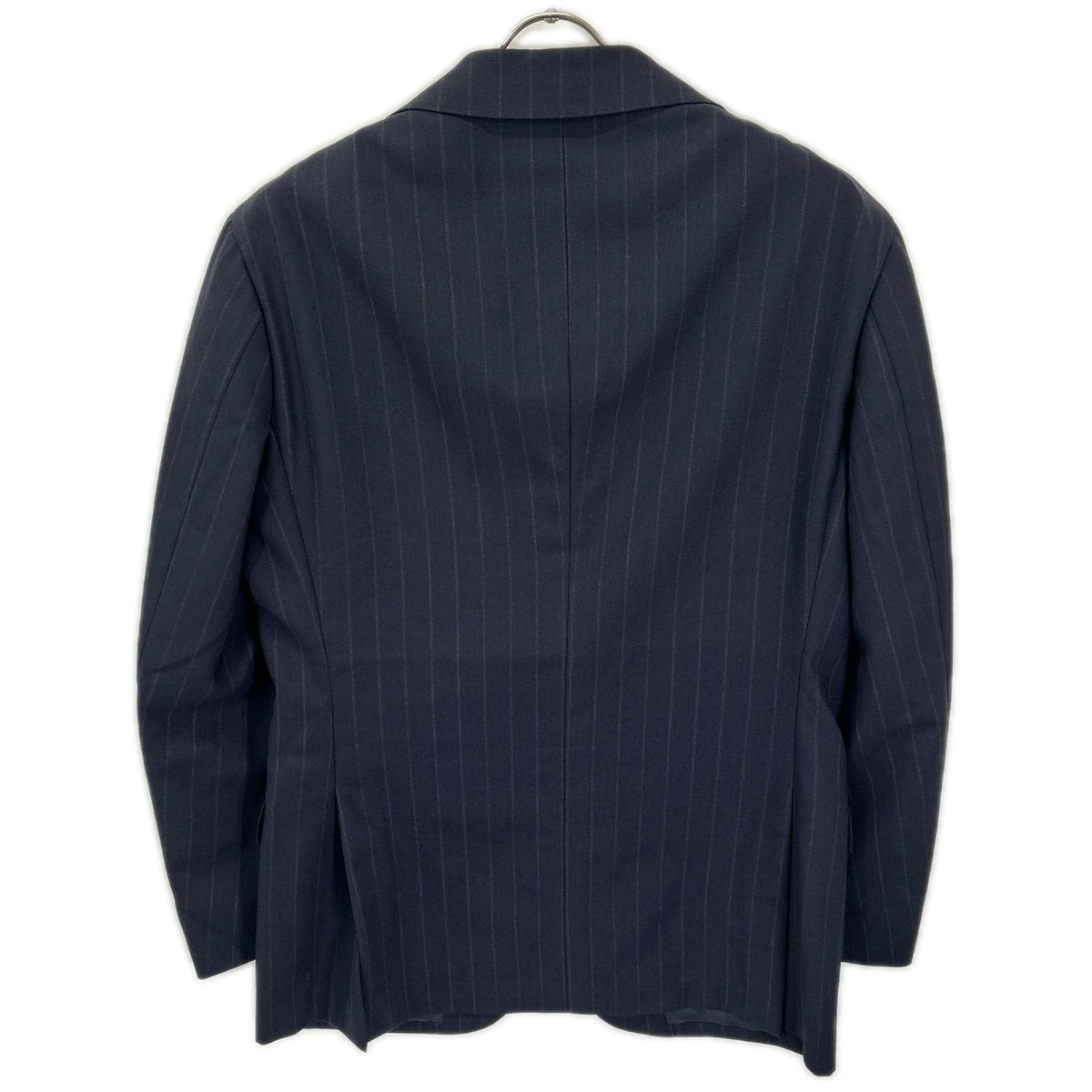RING JACKET Navy Striped Wool 3-Button Suit Jacket Size 48