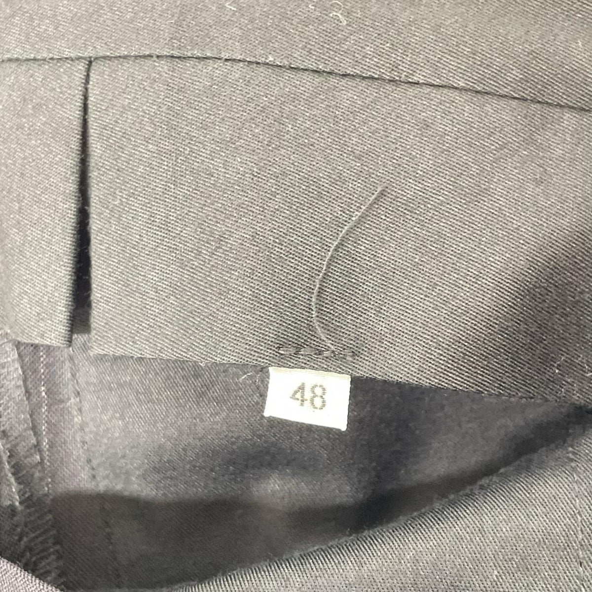 RING JACKET Black Wool Stripe 3B Roll Lapel Jacket Size 48