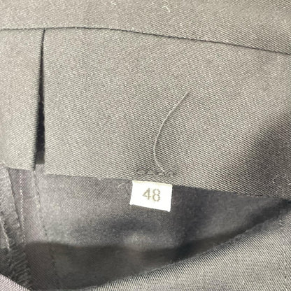 RING JACKET Black Wool Stripe 3B Roll Lapel Jacket Size 48
