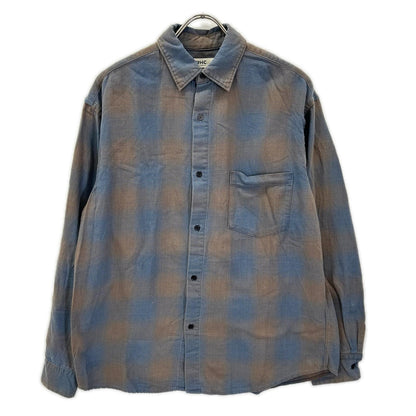 RHC Cotton Ombre Check Shirt Blue/Brown Size S