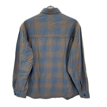 RHC Cotton Ombre Check Shirt Blue/Brown Size S