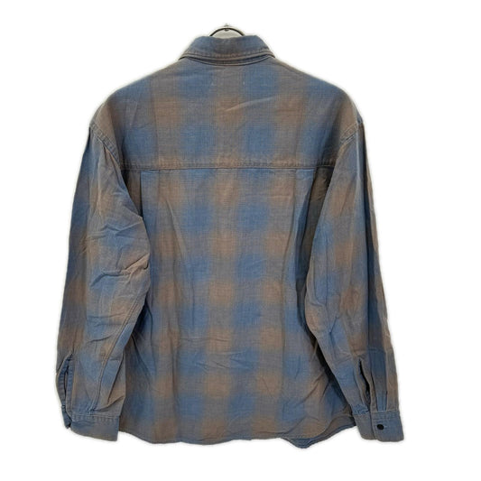RHC Cotton Ombre Check Shirt Blue/Brown Size S