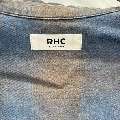 RHC Cotton Ombre Check Shirt Blue/Brown Size S
