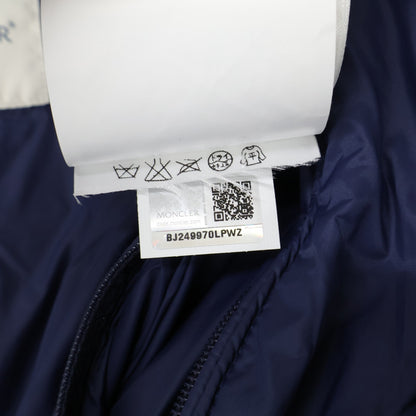 MONCLER MONTGENEVRE Wool Hooded Down Jacket Navy Size 1