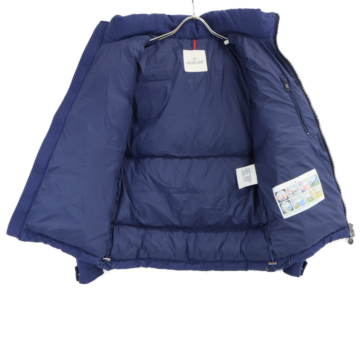MONCLER MONTGENEVRE Wool Hooded Down Jacket Navy Size 1