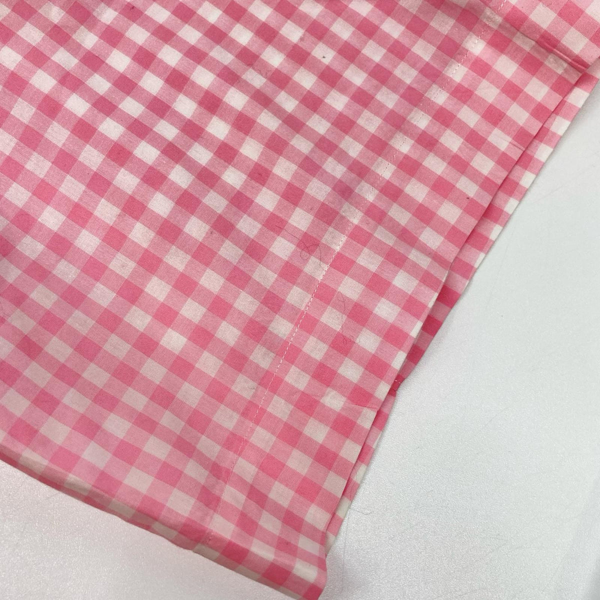 BLAMINK Pink x White Cotton Gingham Sleeve Shirt Size 48