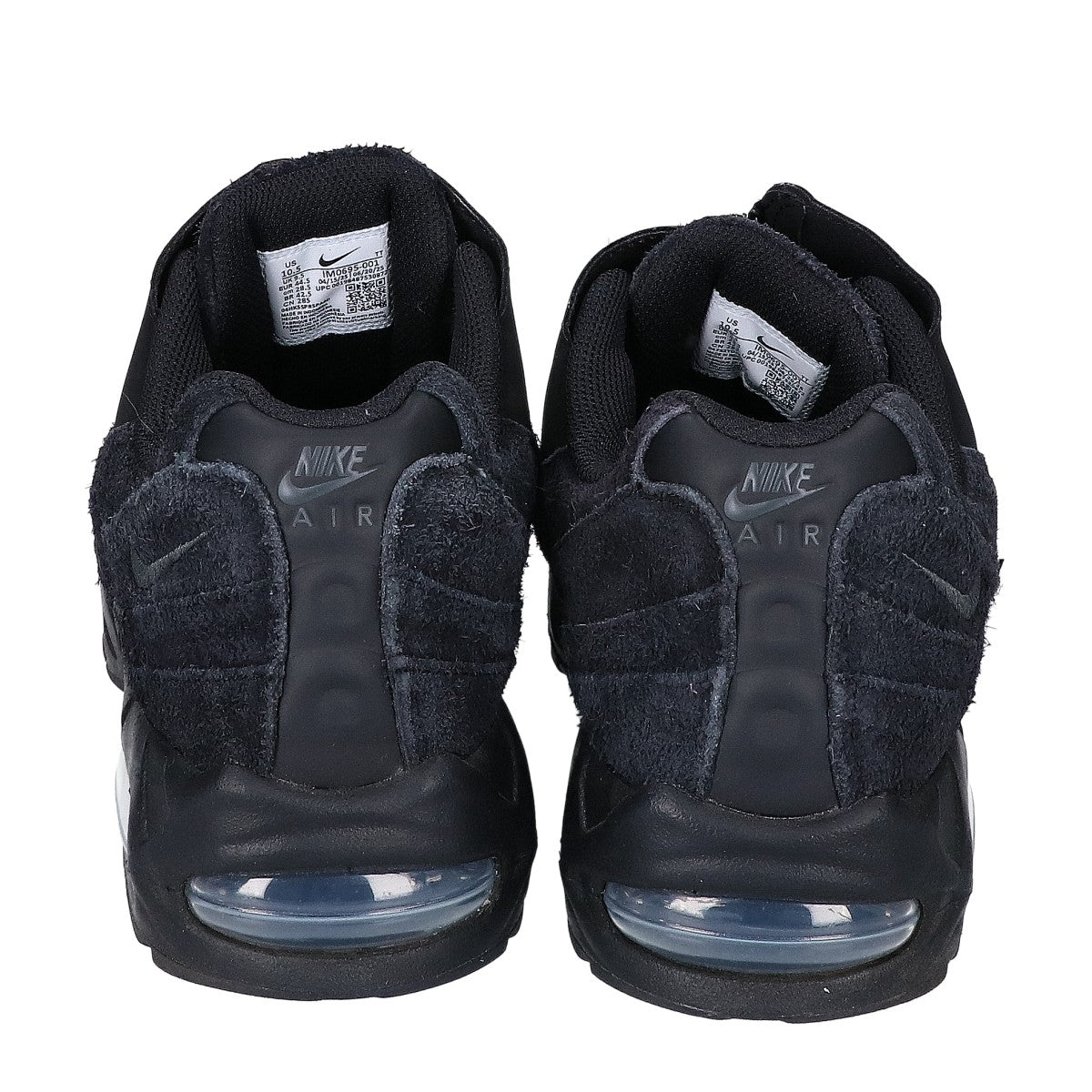 NIKE Air Max 95 Big Bubble Suede Sneakers Black Size 28.5