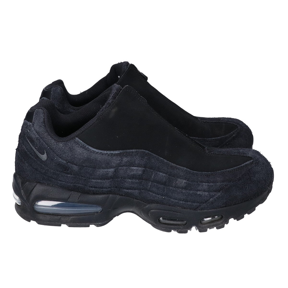 NIKE Air Max 95 Big Bubble Suede Sneakers Black Size 28.5