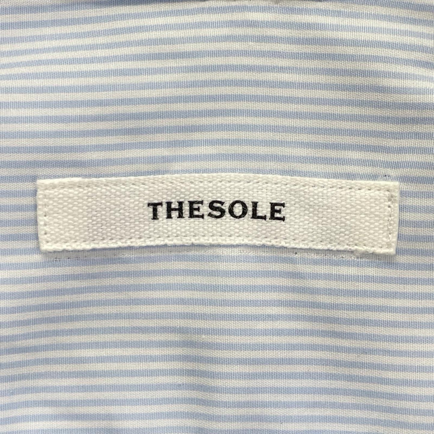THE SOLE Cotton Striped Long Sleeve Shirt Blue Size 41