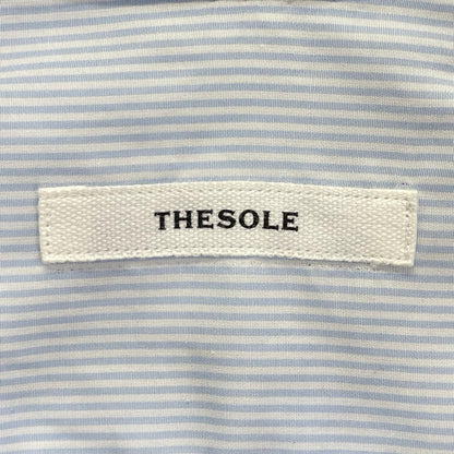 THE SOLE Cotton Striped Long Sleeve Shirt Blue Size 41
