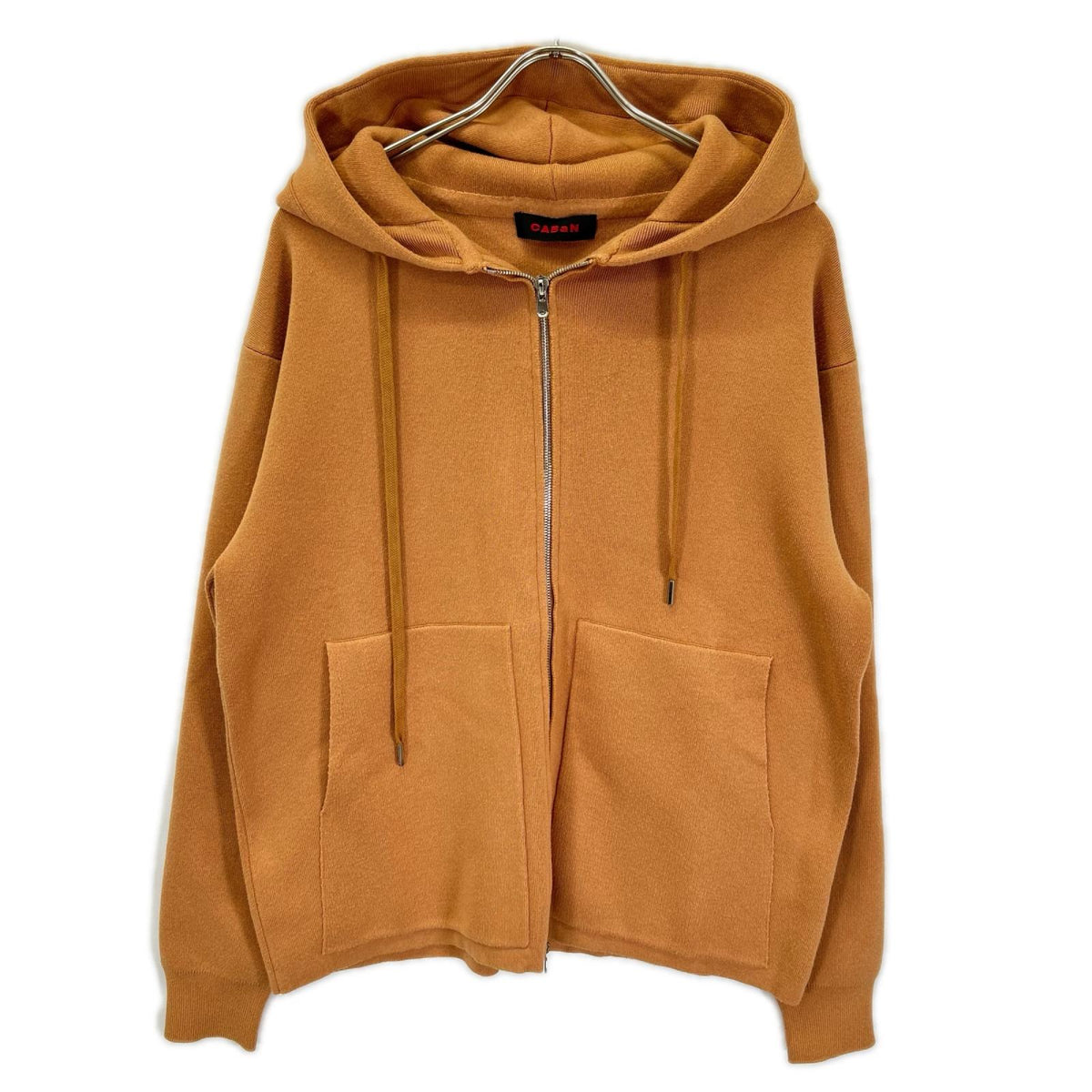 CABaN Cotton Cashmere Blend Zip Up Camel Brown Size M