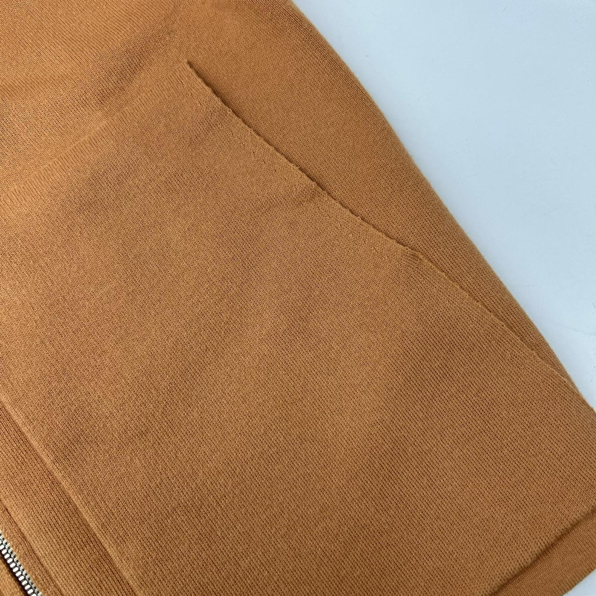 CABaN Cotton Cashmere Blend Zip Up Camel Brown Size M