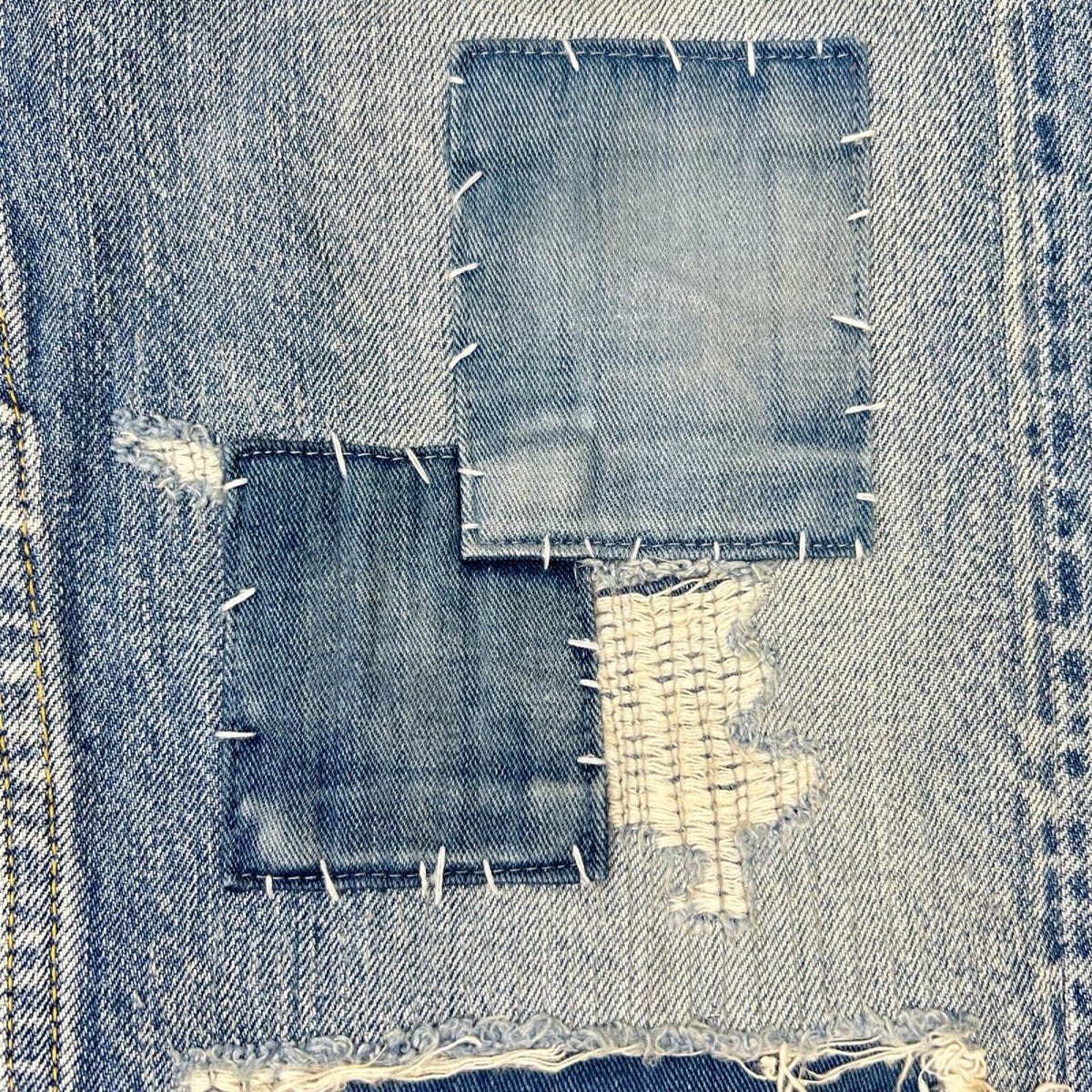 DENHAM Japan Artisan Sashiko Damage Pants Size W27 L32