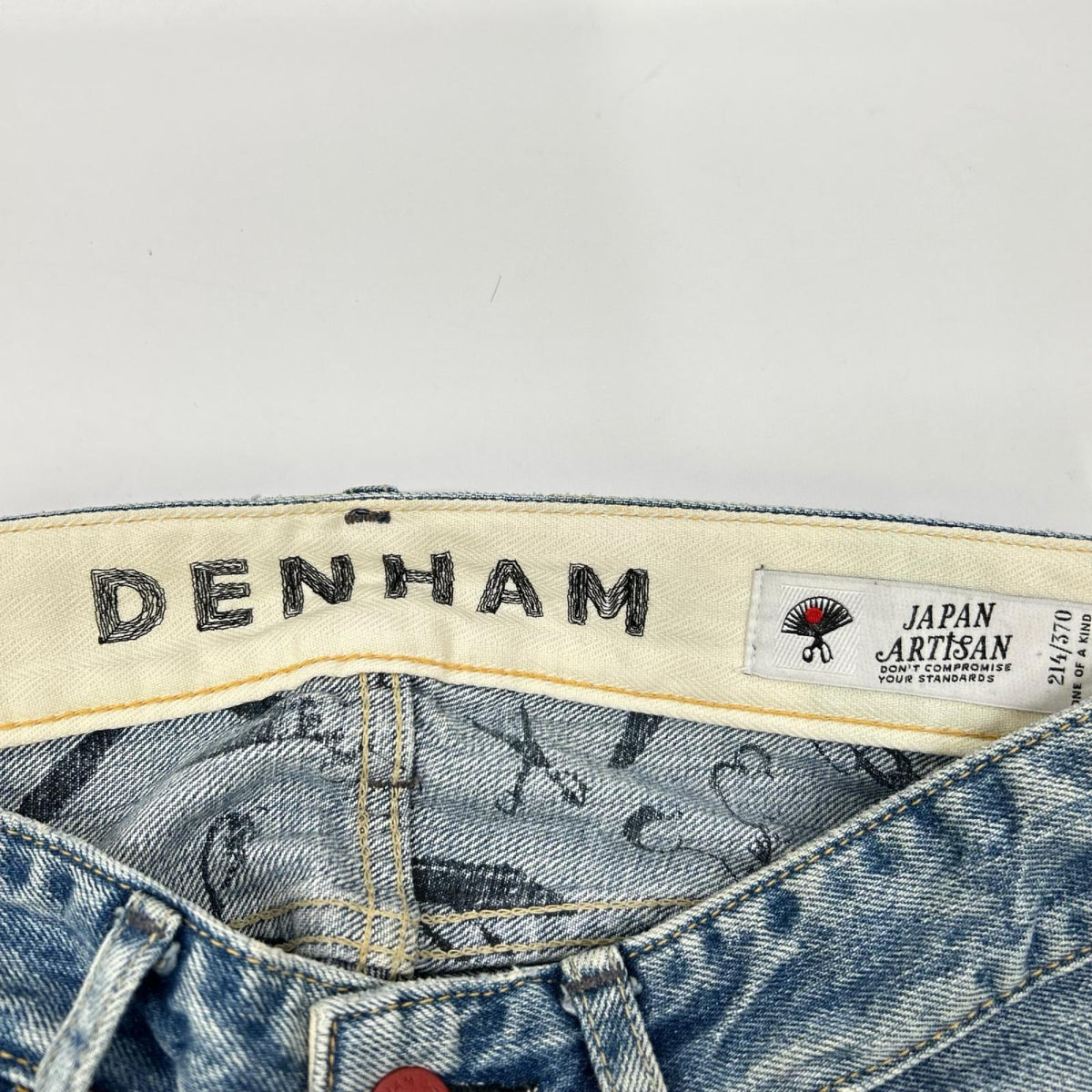 DENHAM Japan Artisan Sashiko Damage Pants Size W27 L32