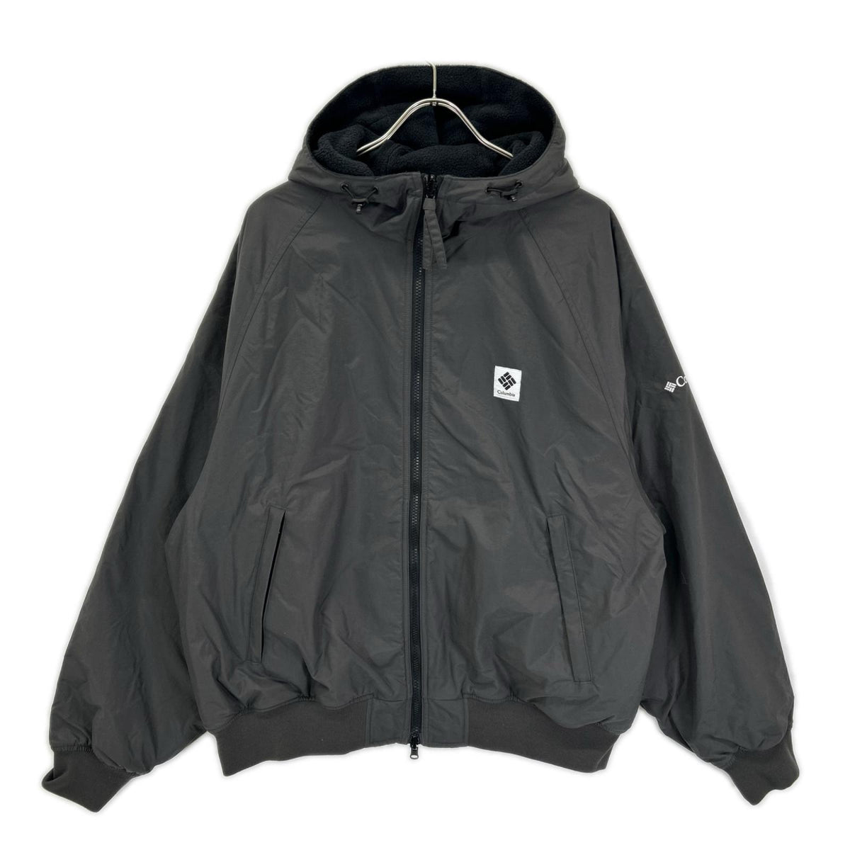 Columbia Nylon Boa Reversible Hooded Jacket Gray Size L