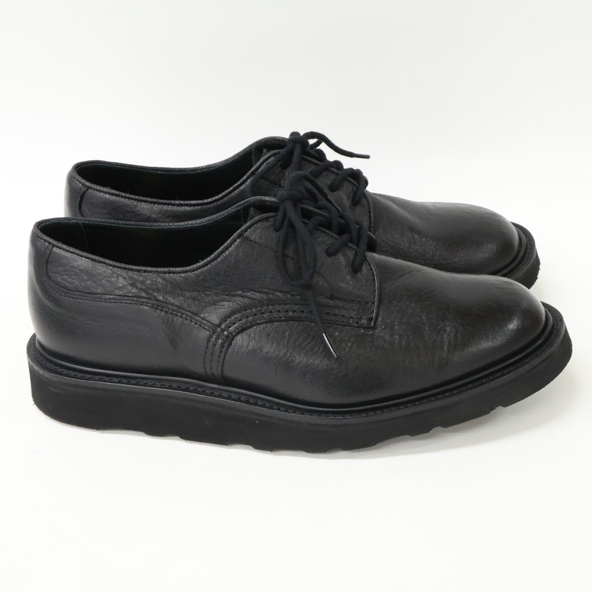 Tricker's Woodstock Morflex Deerskin Shoes Black Size UK 7.5