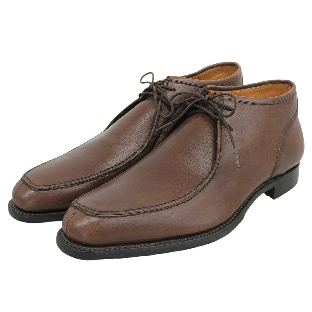 SCOTCH GRAIN Leather U-Tip Chukka Boots Brown Size 25 1/2