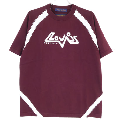 AUQ LOUIS VUITTON 23AW Intarsia Sweater Bordeaux Size S