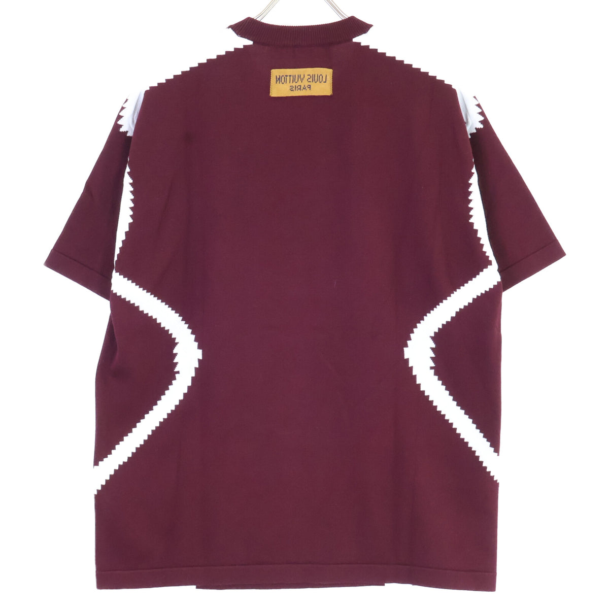 AUQ LOUIS VUITTON 23AW Intarsia Sweater Bordeaux Size S