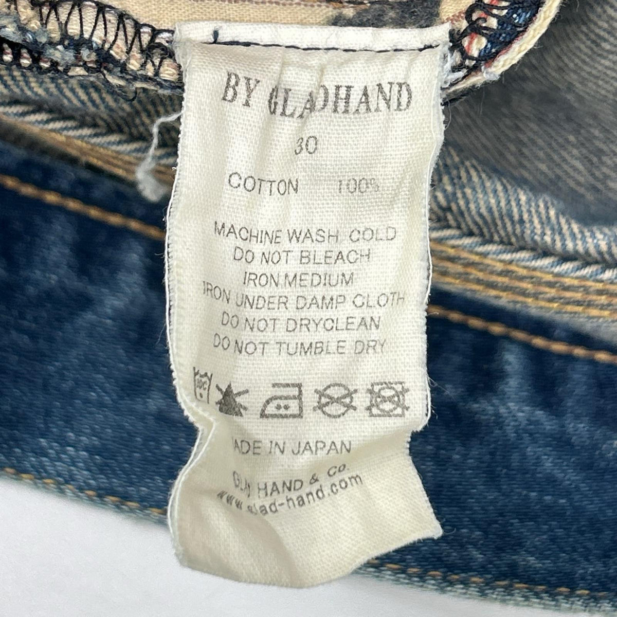 GLADHAND Gladden Selvedge Distressed Jeans Indigo Size 30