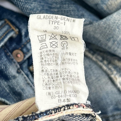 GLADHAND Gladden Selvedge Distressed Jeans Indigo Size 30